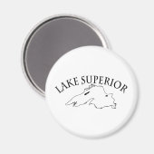 Aimant Carte du lac Supérieur (Recto/Verso)