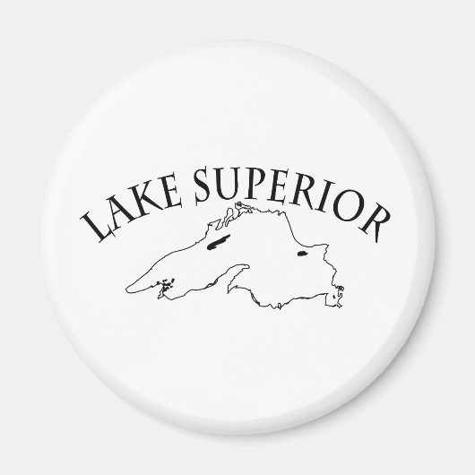 Aimant Carte du lac Supérieur (Devant)