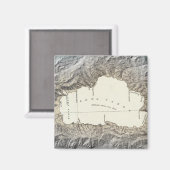 Aimant Carte du lac Tahoe (Recto/Verso)