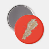 Aimant Carte du Liban (Recto/Verso)