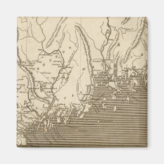 Aimant Carte du Maine par Arrowsmith (Devant)