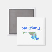 Aimant Carte du Maryland (Recto/Verso)