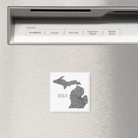 Aimant Carte du Michigan (In Situ (Lave-vaisselle))