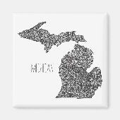 Aimant Carte du Michigan (Devant)