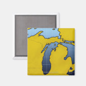 Aimant Carte du Michigan 2 (Recto/Verso)