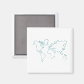 Aimant Carte du monde (Recto/Verso)
