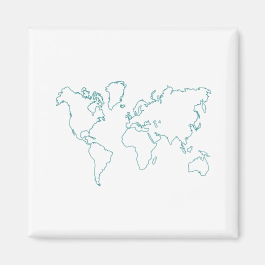Aimant Carte du monde (Devant)
