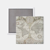 Aimant Carte du monde | 1676 (Recto/Verso)