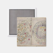 Aimant Carte du monde de la Corée de Chine (Recto/Verso)