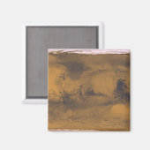 Aimant Carte du monde de Mars Red Planet par satellite (Recto/Verso)