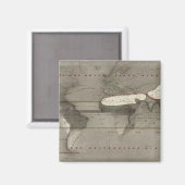 Aimant Carte du monde des précipitations (Recto/Verso)