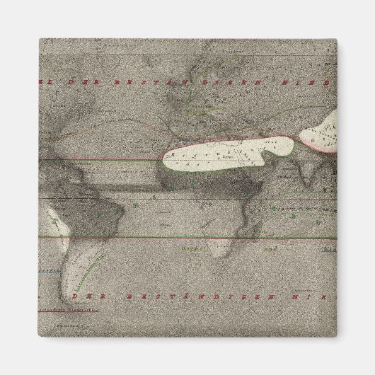 Aimant Carte du monde des précipitations (Devant)