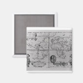 Aimant Carte du monde détaillant les expéditions (Recto/Verso)
