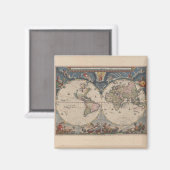 Aimant Carte du monde Globe Travel Antique (Recto/Verso)