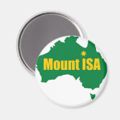 Aimant Carte du mont Isa Green et Gold (Recto/Verso)