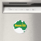 Aimant Carte du mont Isa Green et Gold (In Situ (Lave-vaisselle))