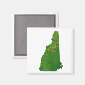 Aimant Carte du New Hampshire (Recto/Verso)