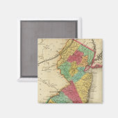 Aimant Carte Du New Jersey (Recto/Verso)