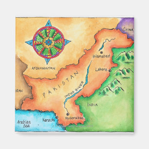 Aimant Carte du Pakistan