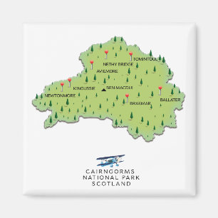 Aimant carte du parc national de Snowdonia, Pays de Galle