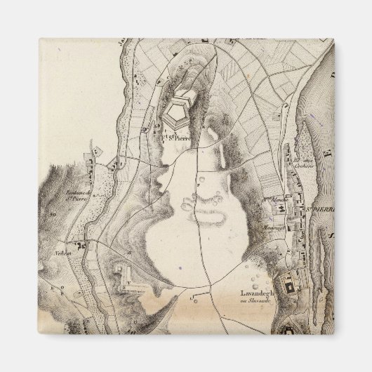 Aimant Carte du Plateau Saint-Pierre Atlas (Devant)