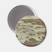 Aimant Carte du port de Boston Birdseye (Recto/Verso)