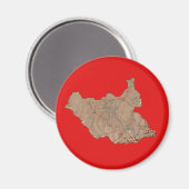 Aimant Carte du Soudan du Sud (Recto/Verso)