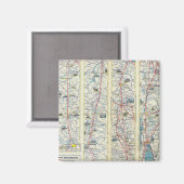Aimant Carte du système Verso American Airlines (Recto/Verso)