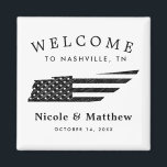Aimant Carte du Tennessee de Nashville Accueil Mariage mi<br><div class="desc">Bienvenue à Nashville Tennessee USA Map Minimaliste Mariage Welcome Design est parfait pour accueillir des invités hors de la ville à votre mariage! Emportez-le avec des cadeaux locaux pour un forfait d'accueil plus amusant. Collection minimaliste de Mariage New York Tennessee parfait pour mariage, douche nuptiale et événements d'anniversaire. - Vous...</div>