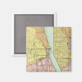 Aimant Carte du terminal ferroviaire de Chicago (Recto/Verso)