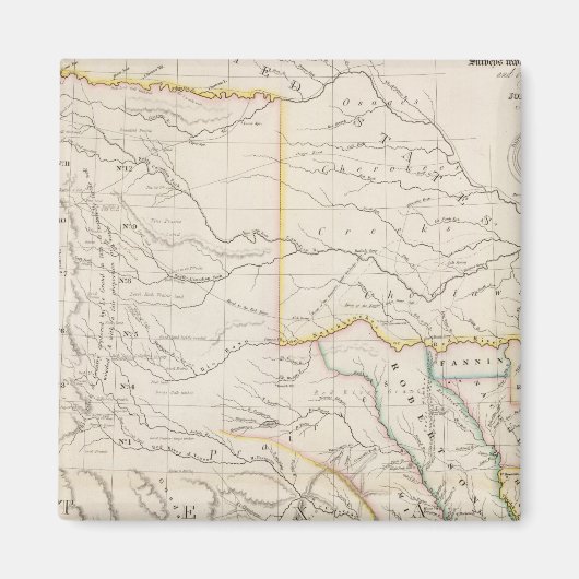Aimant Carte du Texas (Devant)