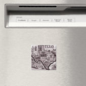 Aimant Carte du vieux Texas (In Situ (Lave-vaisselle))