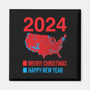 Aimant Carte électorale 2024 exacte Joyeux Noël Joyeux N