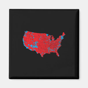 Aimant Carte électorale 2024 Red Trump Vance Defeat Blue
