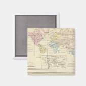 Aimant Carte en couleur du monde (Recto/Verso)