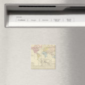Aimant Carte en couleur du monde (In Situ (Lave-vaisselle))