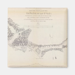Aimant Carte et profil du Canada de las Uvas
