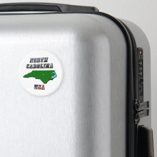 Aimant Carte et texte de Caroline du Nord