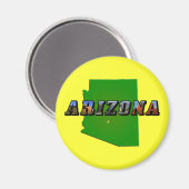 Aimant Carte et texte de l'image de l'Arizona (Recto/Verso)