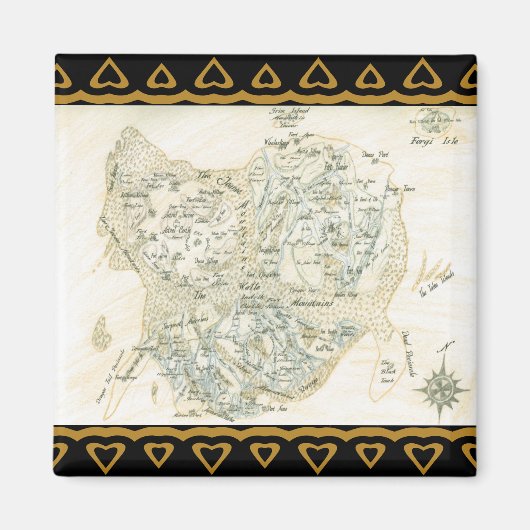 Aimant Carte étiquetée de Trino (Devant)