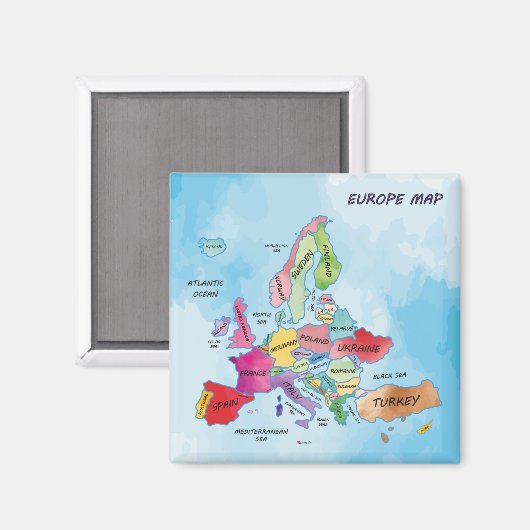 Aimant Carte Europe (Recto/Verso)