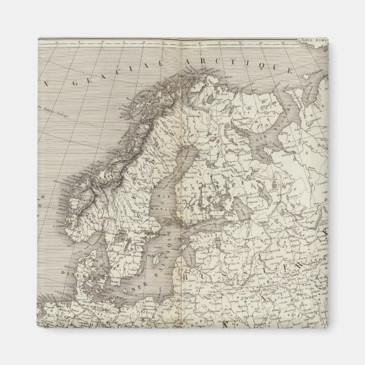 Aimant Carte Europe non colorée (Devant)