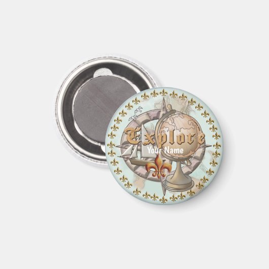 Aimant Carte Explorateur (Recto/Verso)