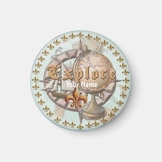 Aimant Carte Explorateur (Devant)