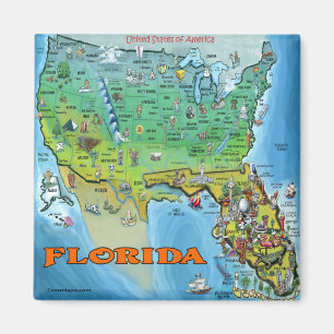 Aimant Carte Florida USA