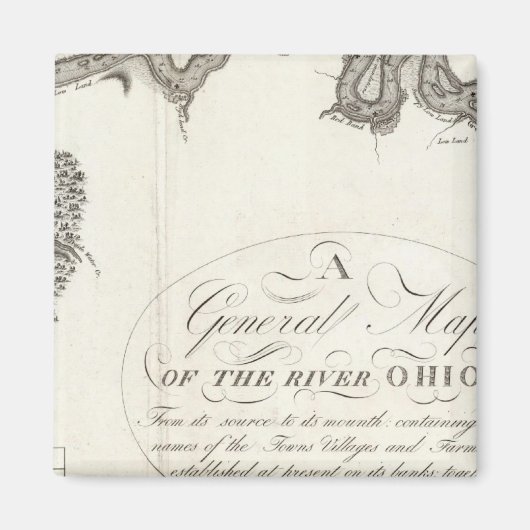 Aimant Carte Générale De La Rivière Ohio (Devant)
