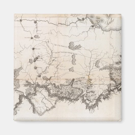 Aimant Carte générale du cours de l'Ohio (Devant)