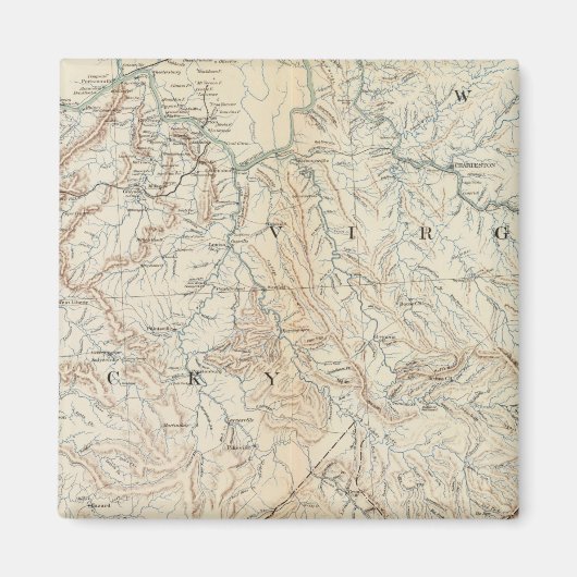 Aimant Carte géographique VI (Devant)