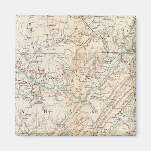 Aimant Carte géographique XIV (Devant)