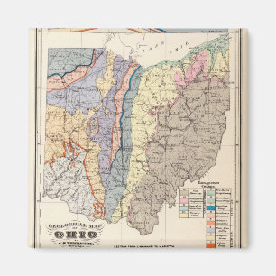 Aimant Carte géologique de l'Ohio